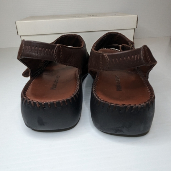 Naturalizer women's dune acorn leather slingback comfort sandals brown shoes 7 - Picture 5 of 13